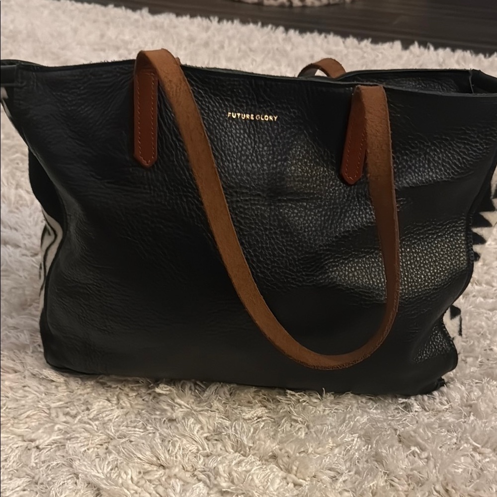 Black and Tan Shoulder Bag